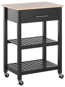 Divatos Fekete Zsúrkocsi HIUMA Beliani