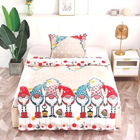 Mikroplüss ágynemű Homa LEVINA BEIGE GNOMS 140x200 cm