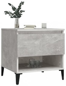 2 db betonszürke szerelt fa kisasztal 50 x 46 x 50 cm