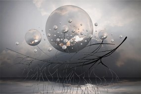 Absztrakt gömbök képe (90x60 cm)