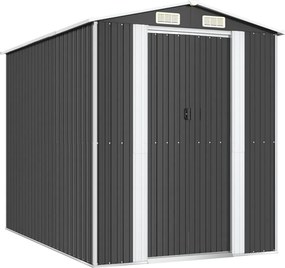 vidaXL antracitszürke horganyzott acél kerti fészer 192 x 274 x 223 cm