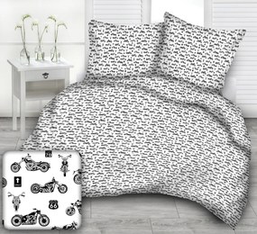 Motoros pamut lepedők TiaHome - 1x párna 65x45cm, 1x paplan 130x90cm