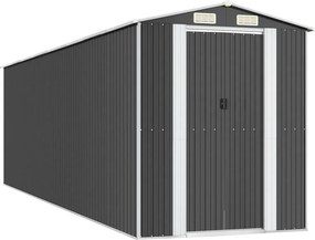 vidaXL antracitszürke horganyzott acél kerti fészer 192 x 689 x 223 cm