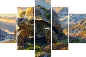 Kép - Teknős és hegyvidéki táj (150x105 cm)