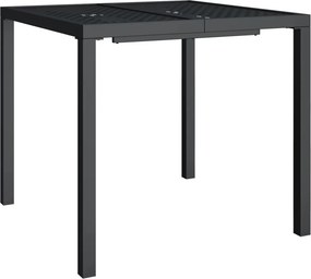 vidaXL antracitszürke acél kerti asztal 80 x 80 x 72 cm