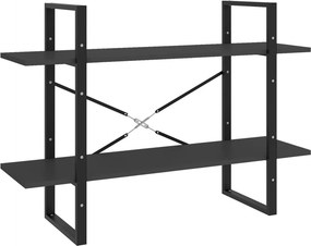 vidaXL kétszintes szürke szerelt fa könyvszekrény 100 x 30 x 70 cm