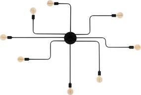 Truva N-697 fekete vas függőlámpa, Ø190 cm, 8 izzós