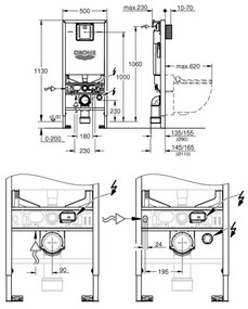 GROHE 36509SH0 - 4 az 1-ben RAPID SLX 1,13 m rozsdamentes acél