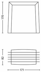 Philips - Kültéri fali lámpa SHADES 1xE27/15W/230V IP44 ezüst