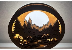 Li-Go 23580/DUB2 - LED dimmelhető asztali dekoráció LED/12W/230V 20x22 cm tölgy/fényes