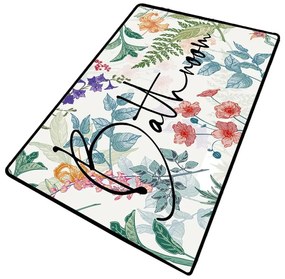 Fürdőszobai kilépő 70x120 cm Green In Flower – Foutastic