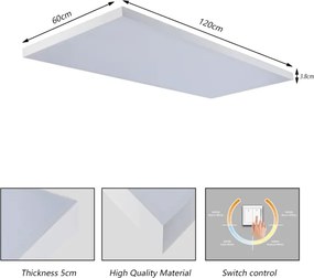 Brilagi - LED fürdőszobai mennyezeti lámpa FRAME LED/96W/230V 120x60 cm IP44 fehér