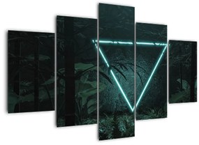 Kép - Neon háromszög a dzsungelben (150x105 cm)