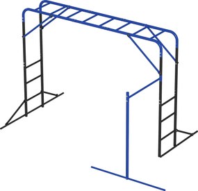 AIYAPLAY kültéri mászótorony húzódzkodó rúddal — 3–8 éveseknek, max. 150 kg, fekete | Aosom