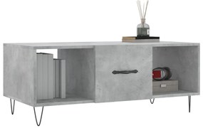 Betonszürke szerelt fa dohányzóasztal 102 x 50 x 40 cm
