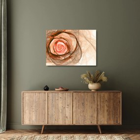 Üveg kép - Absztrakt rózsaszín rózsaszín fehér háttérrel (70x50 cm)