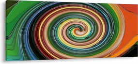 Absztrakt kép - színes spirál (120x50 cm)