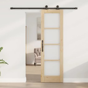 Csúszóajtó ORKDAL Barna 61 x 198.5 cm Fa és fém