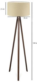 Állólámpa AYD 1xE27/40W/230V bézs/barna