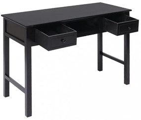 fekete tömör császárfa íróasztal 108 x 45 x 76 cm