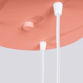 Sollux SL.1755 - Csillár zsinóron HALO 3xG9/8W/230V átm. 25 cm rózsaszín