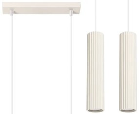 Sollux SL.1593 - Csillár zsinóron KARBON 2xGU10/10W/230V krémes