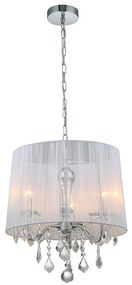 ITALUX MDM-2572-3-W CORNELIA Ernyős Függesztett Lámpa Fehér, Króm E14 IP20