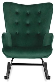 Zöld Hintafotel Bársony Kárpittal. ELIS