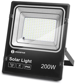 Aigostar - LED állítható fényerőjű napelemes reflektor 200W, IP66, DO