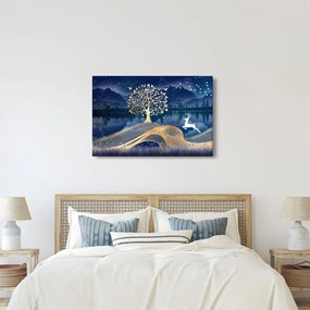 Szarvas képe teliholdkor (90x60 cm)