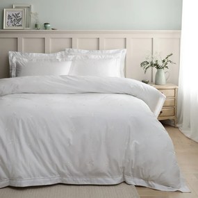 Fehér kétszemélyes pamut ágyneműhuzat 200x200 cm Lottie Floral Embroidery – Bianca