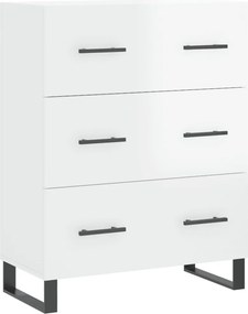 vidaXL magasfényű fehér szerelt fa tálalószekrény 69,5 x 34 x 90 cm