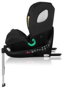 Lionelo - Forgatható gyerekülés alappal BRAAM AIR i-Size 40-150 cm Black Carbon
