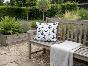 Pamut párnahuzat NAVYSTA POLY 45x45 cm, kék-fehér