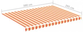 sárga és narancssárga csere napellenző ponyva 4 x 3 m