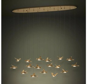 Eglo 390399 - LED Dimmelhető csillár zsinóron PARATEBUENO 17xLED/3W/230V arany