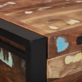 Tároló láda Többszínű 80x35x45 cm Tömör Fa Újrahasznosított