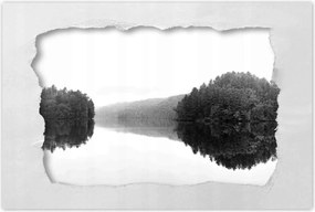 Poszterek 90x60 Tó sziget Fekete