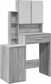 vidaXL szürke sonoma színű fésülködőasztal szekrénnyel 80 x 35 x 132cm
