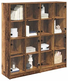 Magasfiú 2 pcs Öreg fa 136 x 37 x 142 cm Faanyag