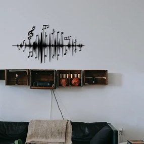 Fali dekoráció 69x37 cm jegyzetek fém