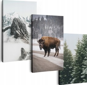 Vászonkép 180 cm **többféle minta** Nappali Falikép Bölény