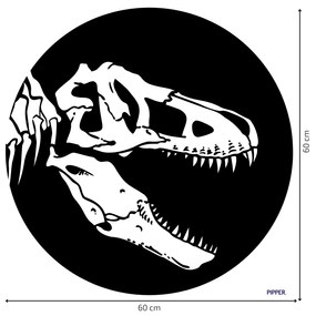PIPPER. Kör alakú falmatrica "T-Rex csontváz" Méret: 100cm