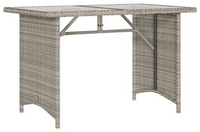 6 részes világosszürke polyrattan kerti ülőgarnitúra párnákkal