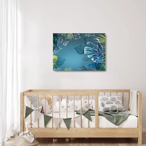 Kép - Trópusi növények levelei (üvegen) (70x50 cm)