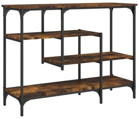 füstös tölgy színű tálalóasztal polcokkal 100 x 35 x 75 cm