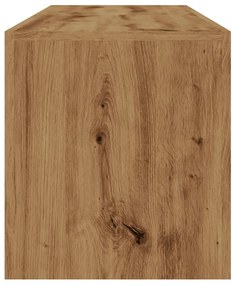 kézműves tölgy szerelt fa TV-szekrény LED-ekkel 140x36,5x40 cm