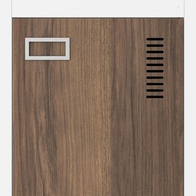 Munkavállalói szekrény, 4 rekeszes, fehér/dió, 800x1800x500 mm: KACPER Eco Design