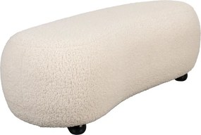 Krémszínű buklé párnázott pad Noxx – White Label