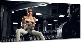 Vászonkép 60x30 Lány az edzőteremben
